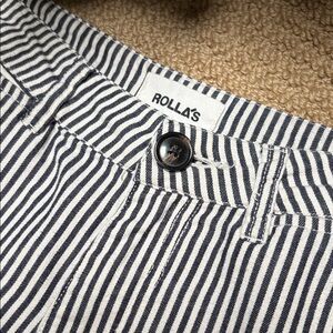 ROLLA'S Navy and White Striped high waisted pants